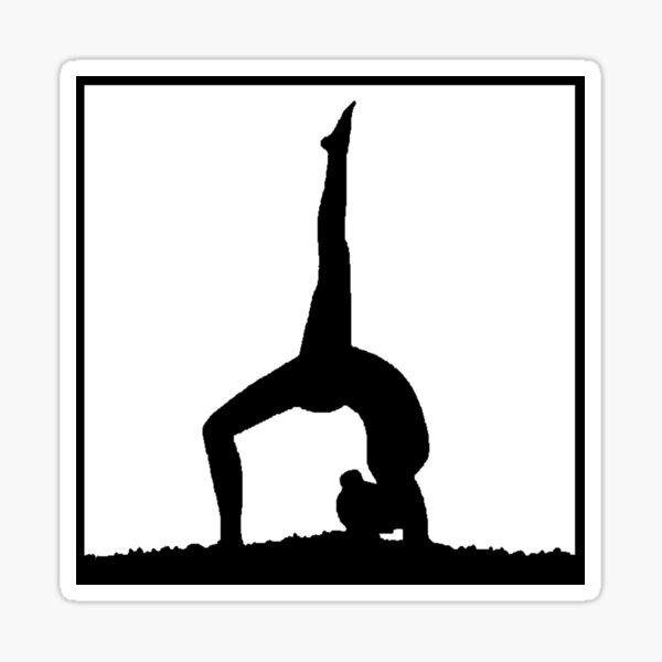 INVERTED STAFF POSE | Yoga Art~Design (transparent box) Sticker