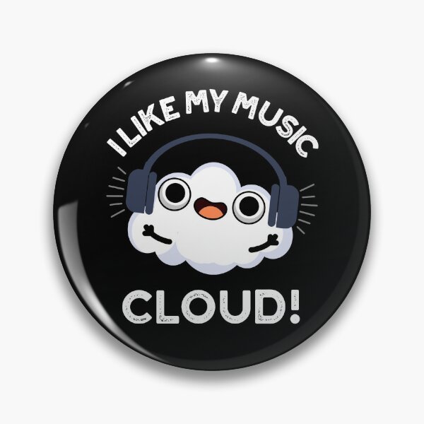 Item preview, I Like My Music Cloud Funny Weather Puns (Dark BG) designed and sold by punnybone.