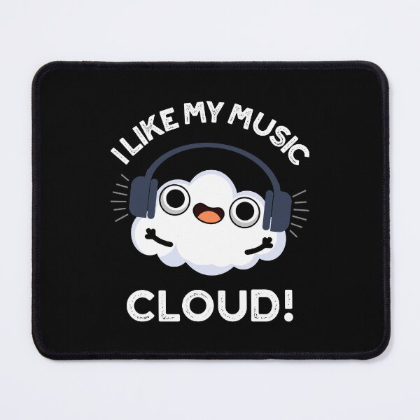 Item preview, I Like My Music Cloud Funny Weather Puns (Dark BG) designed and sold by punnybone.
