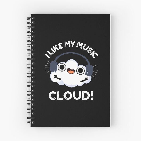 Item preview, I Like My Music Cloud Funny Weather Puns (Dark BG) designed and sold by punnybone.