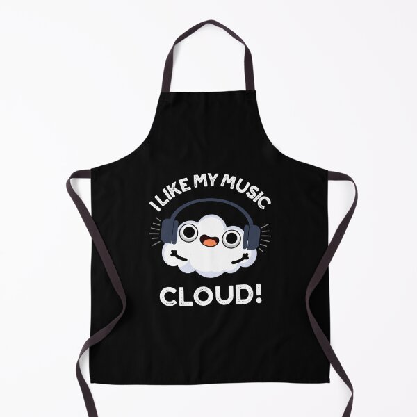Item preview, I Like My Music Cloud Funny Weather Puns (Dark BG) designed and sold by punnybone.