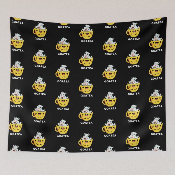 Item preview, Goatea Goat Funny Tea Puns (Dark BG) designed and sold by punnybone.