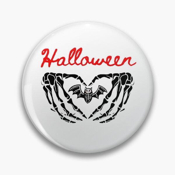 Item preview, Love Halloween Red-BK, Skeleton Hands gesture Shirt, Funny Halloween Shirt, Bat fingers hand skeleton retro Halloween T-Shirt , Bat Shirt, bat skeleton Tee Sticker designed and sold by TIPJ.