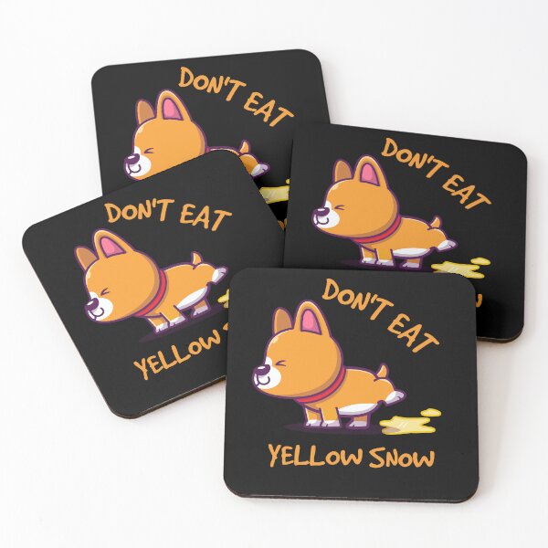 Item preview,  Don't Eat Yellow Snow - Cute Corgi Peeing - Funny Quote designed and sold by Georgy09.