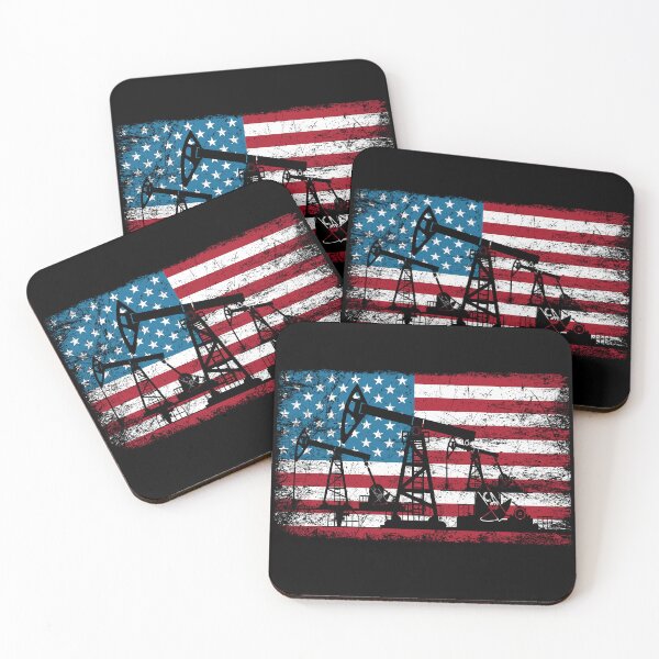 Item preview, American Flag Oil Rig Drilling Roughnecks Oilfield Worker designed and sold by rifatart.