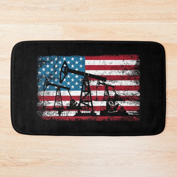 Item preview, American Flag Oil Rig Drilling Roughnecks Oilfield Worker designed and sold by rifatart.