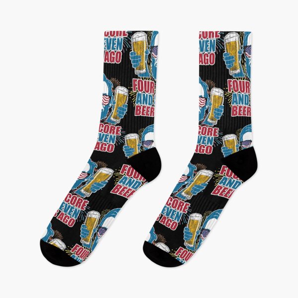 Item preview, Four Score And Seven Beers Ago Lincoln 4th Of July Funny Drinking Shirt Men's designed and sold by Isla Allen.