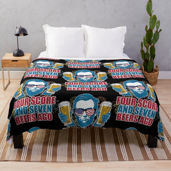 Item preview, Four Score And Seven Beers Ago Lincoln 4th Of July Funny Drinking Shirt Men's designed and sold by Isla Allen.