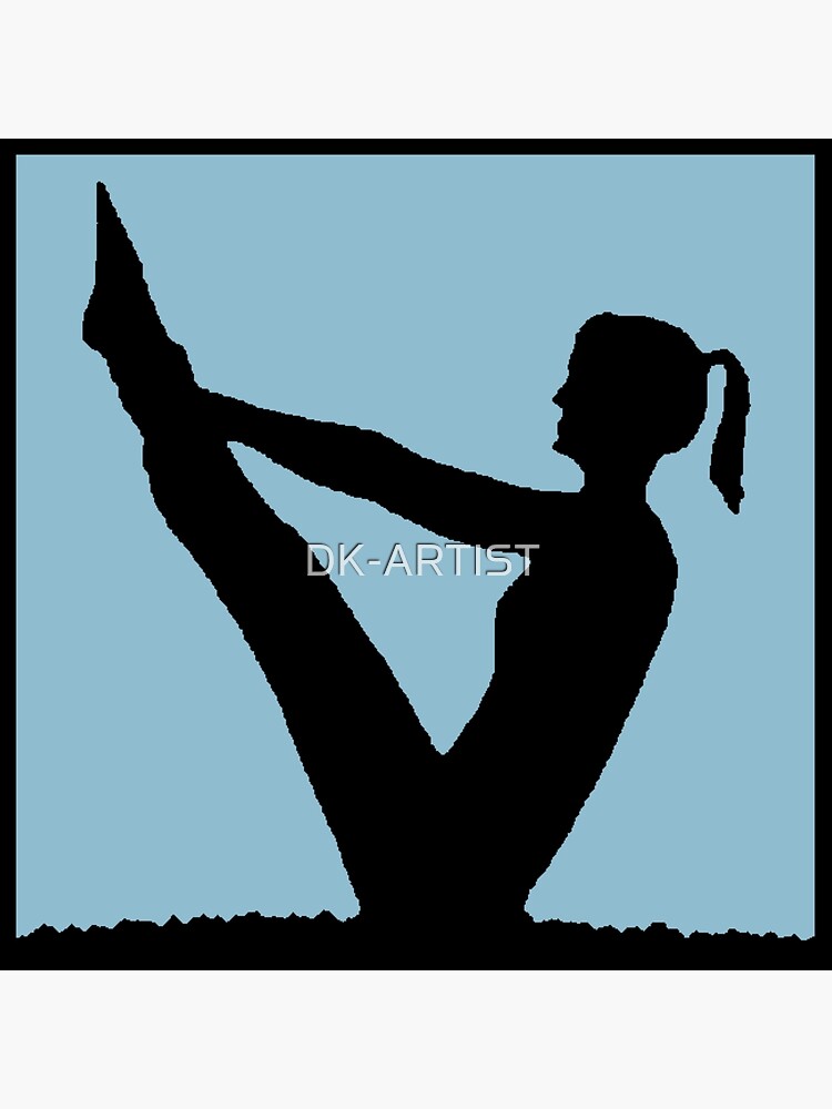 FORWARD FULL BOAT POSE | Yoga Art~Design (transparent box)