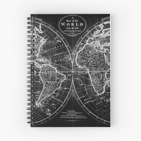 Item preview, Black and White World Map (1795) Inverse designed and sold by BravuraMedia.