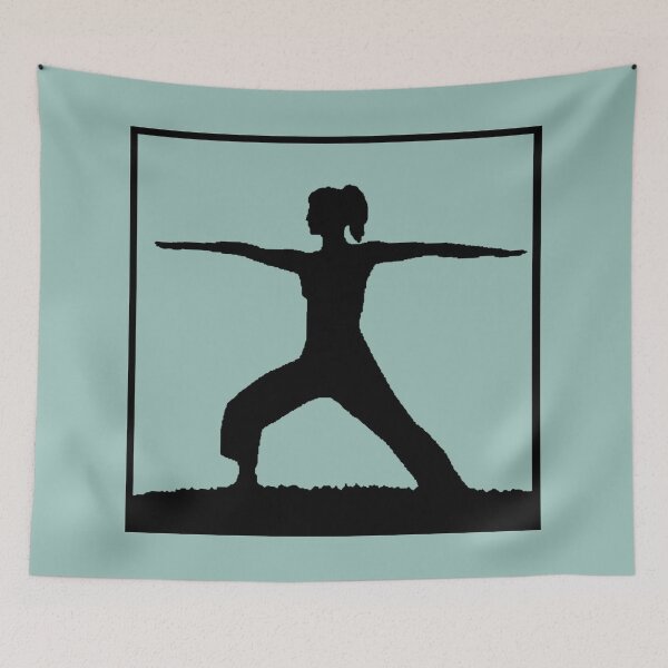 Item preview, WARRIOR TWO POSE | Yoga Art~Design (transparent box) designed and sold by CONTEMPORARY ART~DESIGN.