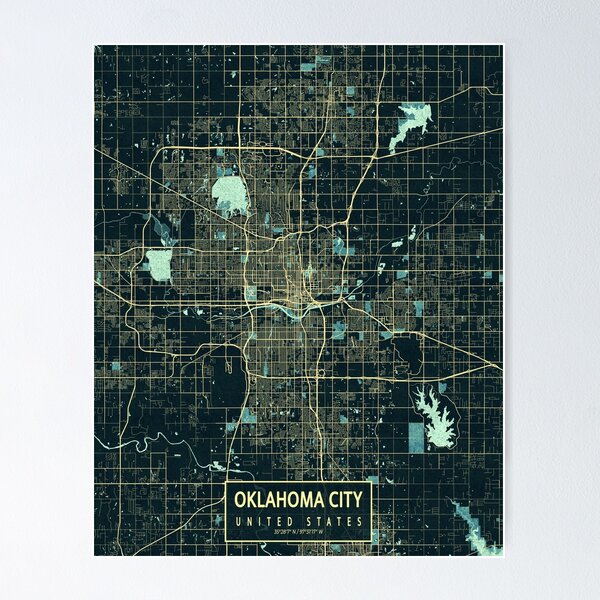 Item preview, Oklahoma City Map of USA - Summer designed and sold by deMAP.