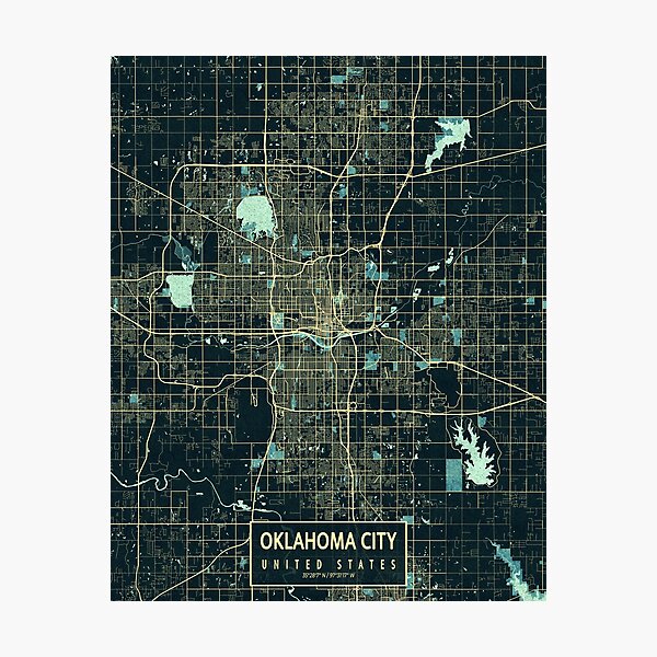 Item preview, Oklahoma City Map of USA - Summer designed and sold by deMAP.