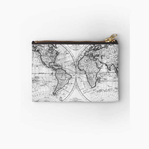 Item preview, Black and White World Map (1795) designed and sold by BravuraMedia.