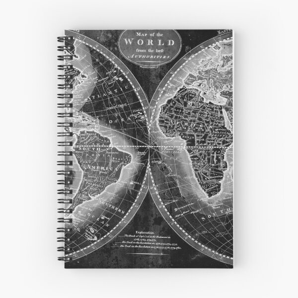Item preview, Black and White World Map (1795) Inverse 2 designed and sold by BravuraMedia.