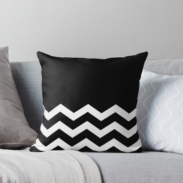 Item preview, WHITE AND BLACK CHEVRON ZIG ZAG  HALF TONE PATTERN - BY OZCUSHIONSTOO designed and sold by ozcushionstoo.