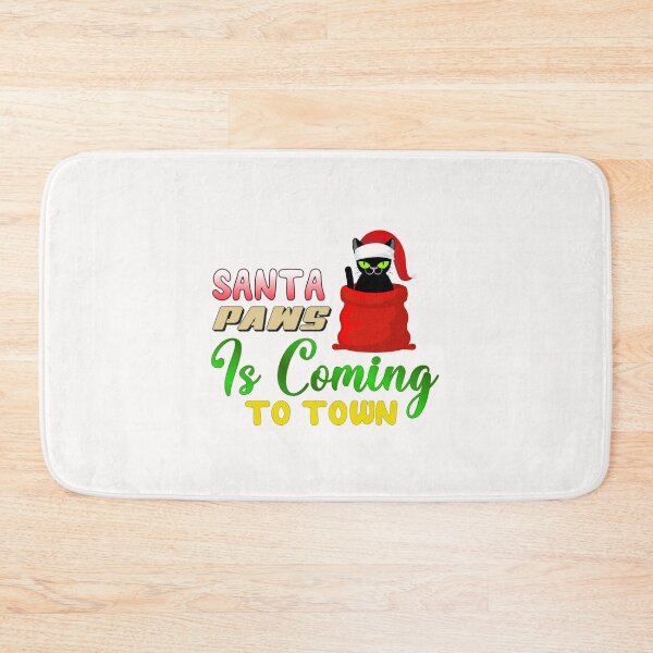 Item preview, Santa Paws Is Coming To Town- Cat designed and sold by SimplyCosmic11.