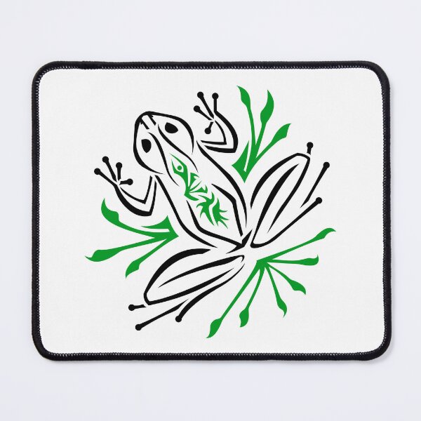 Item preview, Black and Green Frog - Abstract / Tribal - Cute Frog designed and sold by SfidaDesigns.