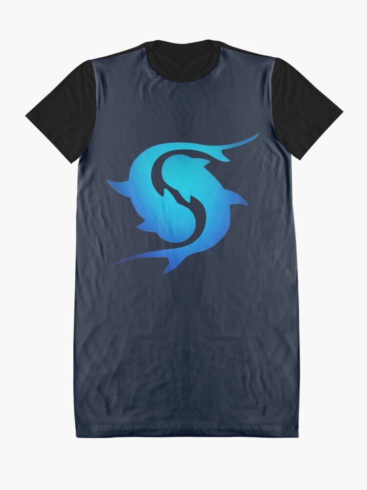 Vista alternativa de Vestido camiseta Tiburones ballena oscuro