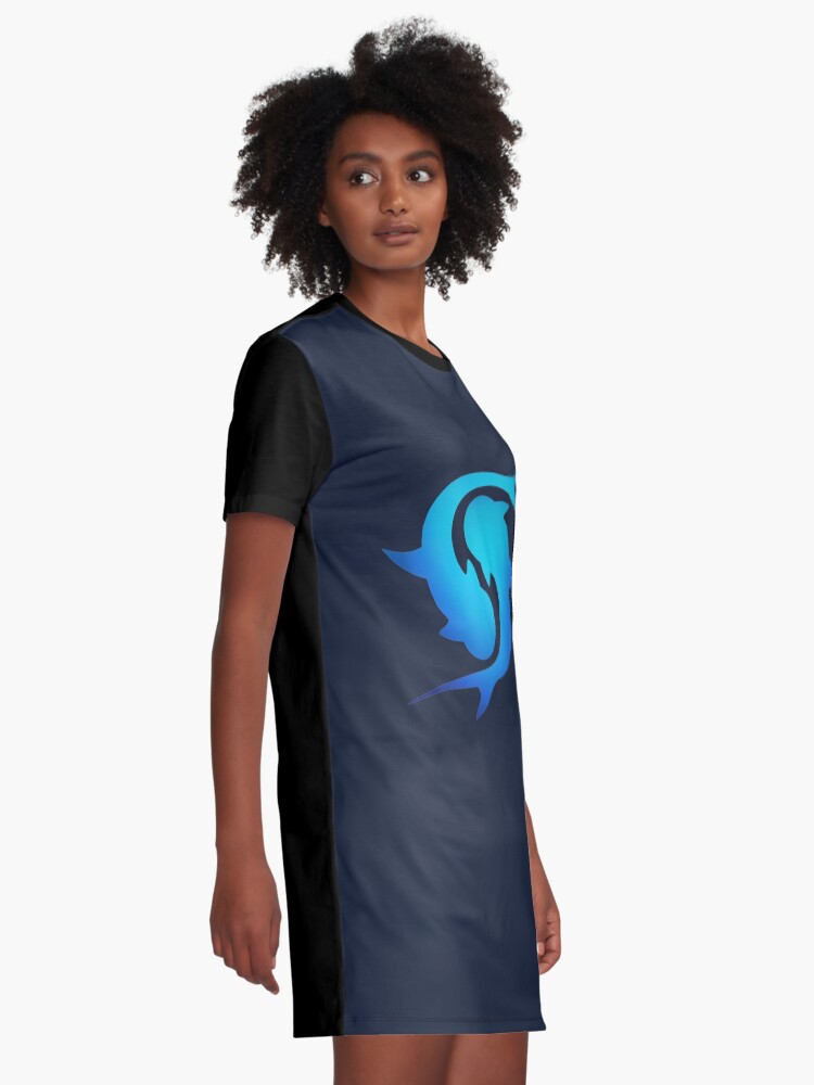 Vista alternativa de Vestido camiseta Tiburones ballena oscuro