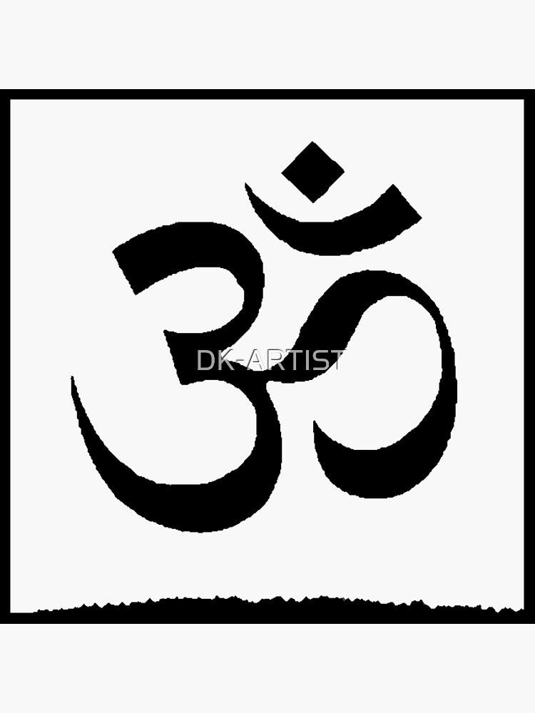 "OM SYMBOL Yoga ArtDesign (Black)" Sticker for Sale by DKARTIST
