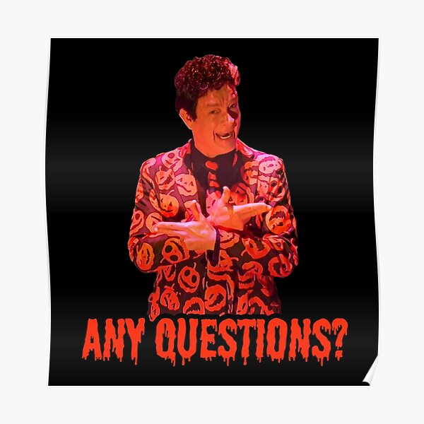 David S. Pumpkins - Any Questions? II - Black Poster