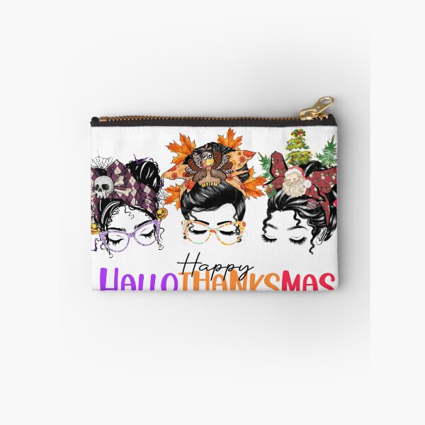 Item preview, happy hallothanksmas messy bun designed and sold by jeananastore.