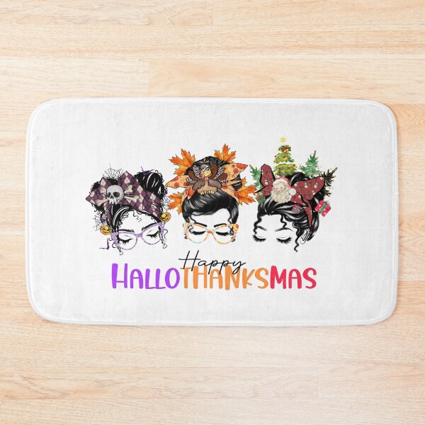 Item preview, happy hallothanksmas messy bun designed and sold by jeananastore.