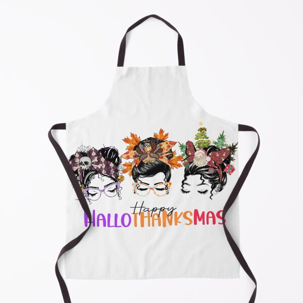 Item preview, happy hallothanksmas messy bun designed and sold by jeananastore.