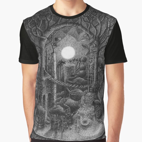 Full Tree Moon Graphic T-Shirt