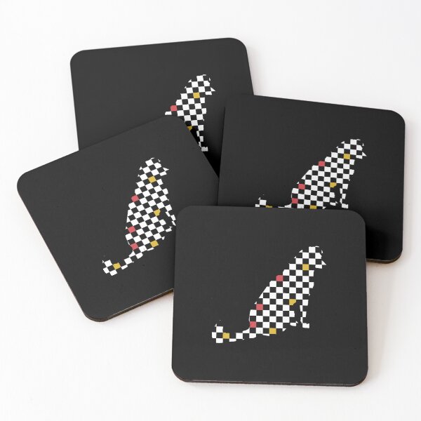 Item preview, Dog silhouette checkered pattern designed and sold by DesignsByMadiha.