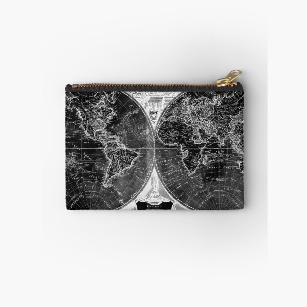 Item preview, Black and White World Map (1808) Inverse designed and sold by BravuraMedia.
