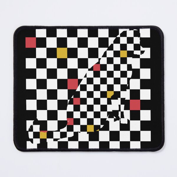 Item preview, Dog silhouette checkered pattern illusion designed and sold by DesignsByMadiha.