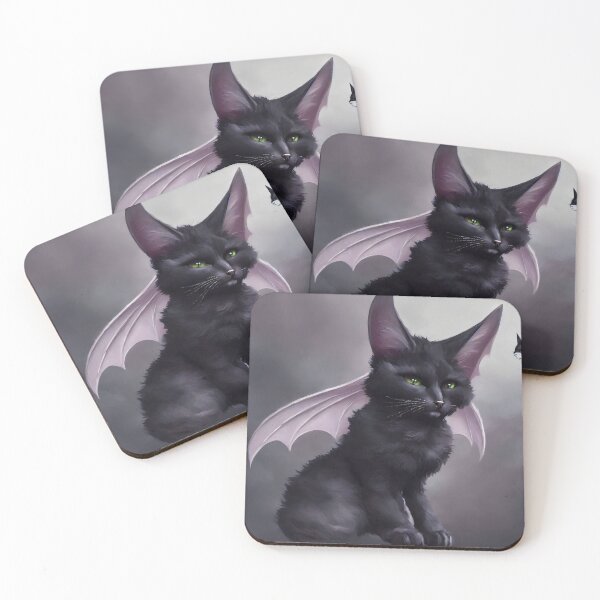 Item preview, BatCat Plushie Whimsical Wall Art designed and sold by @adorcharm Modern & Classic AI Art.