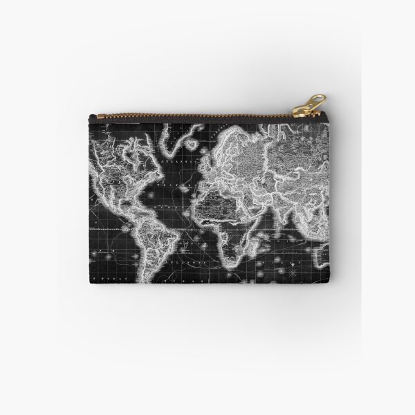 Item preview, Black and White World Map (1812) Inverse designed and sold by BravuraMedia.