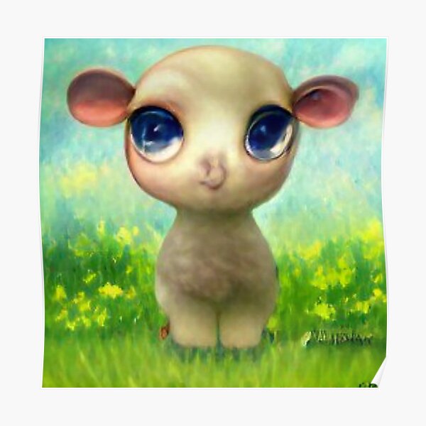 "Baby Sheep blue eyes" Poster for Sale by MrMercurial Redbubble