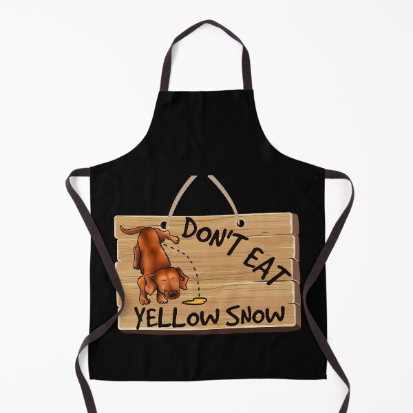 Item preview, Don't Eat Yellow Snow - Cute Peeing Dachshund designed and sold by Georgy09.