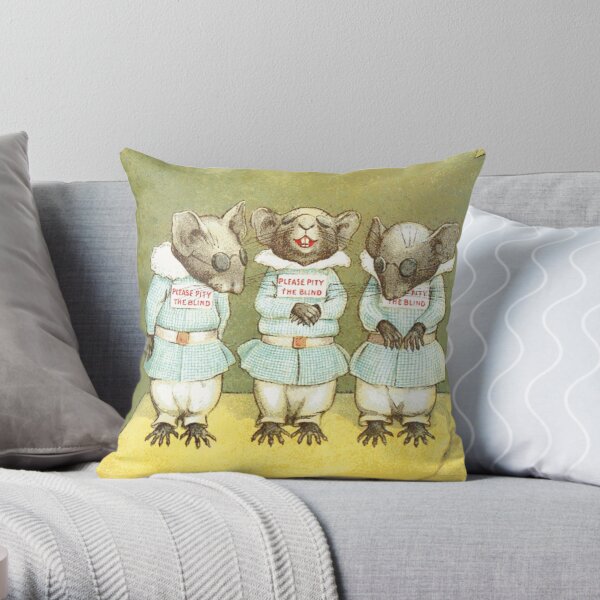 NURSERY RHYME. Three Blind Mice, 3 Blind Mice. Throw Pillow