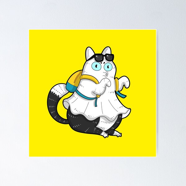 Item preview, Spooky Booo cat kitty horror designed and sold by tactooncat.