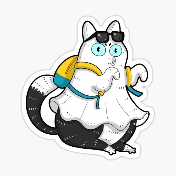 Item preview, Spooky Booo cat kitty horror designed and sold by tactooncat.