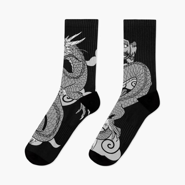 Item preview, Year of the dragon: Chinese zodiac twin dragons; black and white version designed and sold by mbuz90.