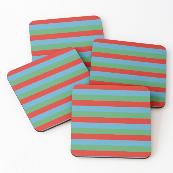 Item preview, Red Norse Blue Light Green Exotic Colour Patterns designed and sold by byskillbytalent.