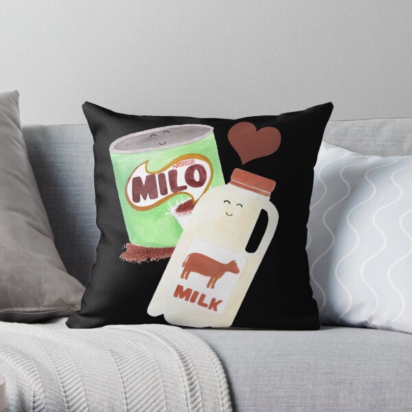Best Friends: Milo & Milk Throw Pillow