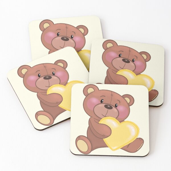 Item preview, teddy bear with yellow heart designed and sold by emroccs.