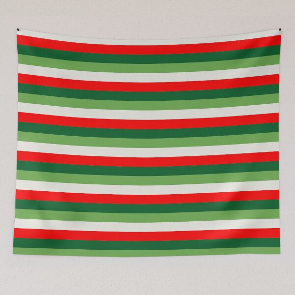 Item preview, Dark Green Light Green Star White Red Exotic Colour Patterns designed and sold by byskillbytalent.
