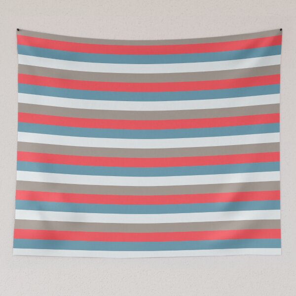 Item preview, Delphinium Blue White Atmosphere Fiery Coral Exotic Colour Patterns designed and sold by byskillbytalent.