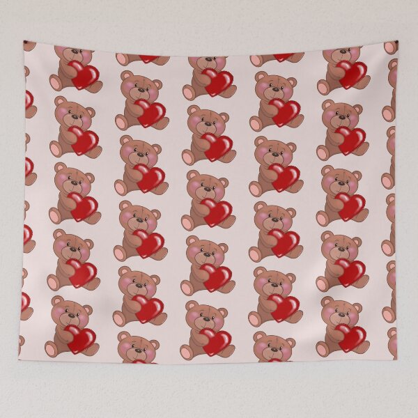 Item preview, teddy bear with red heart designed and sold by emroccs.
