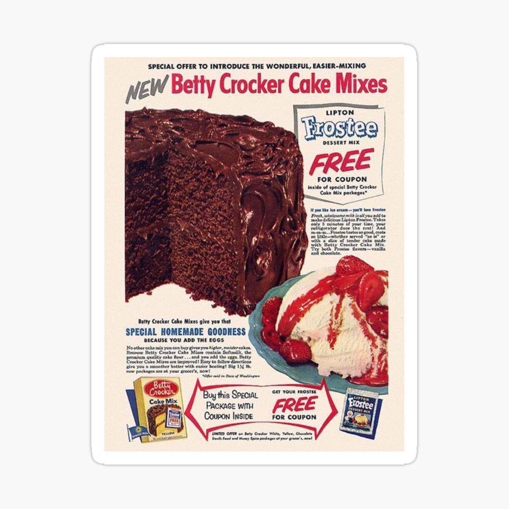 Póster «Pastel de chocolate Betty Crocker» de debirateliu | Redbubble