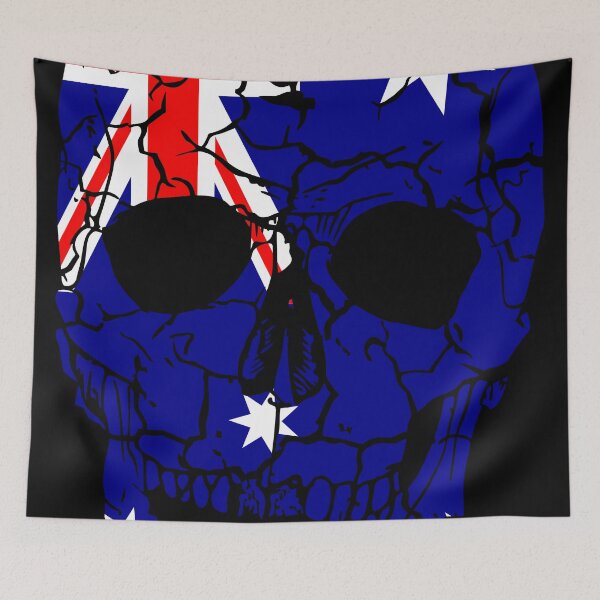 Item preview, Skull Flag of Australia,halloween designed and sold by EpicMaps.