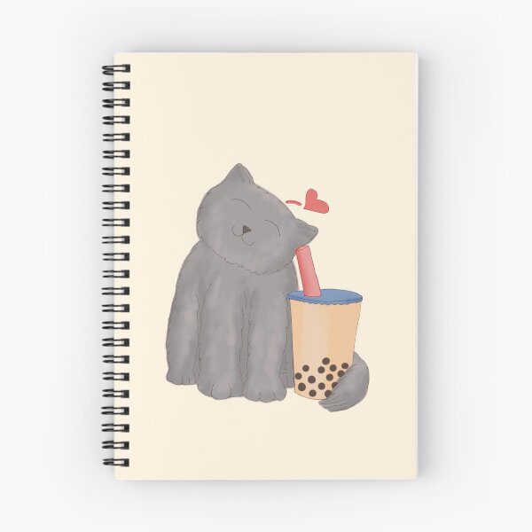Item preview, Boba Tea with Happy Gray Cat | 珍珠奶茶與灰貓 designed and sold by Sheridan T.